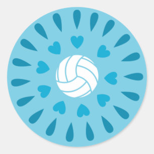 Adesivo Padrão de Kaleidoscope Volleybolas Azuis