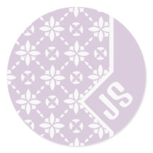 Padrão de ladrilho de Flor Branco no Monograma de