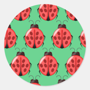Adesivo Padrão de Ladybug Vermelho