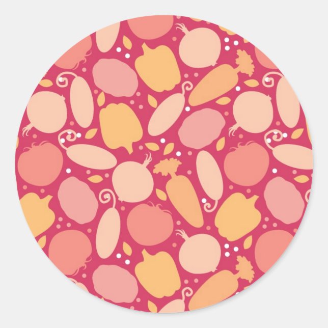 Adesivo Padrão de legumes coloridos (Frente)