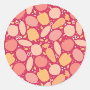 Adesivo Padrão de legumes coloridos