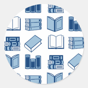 Adesivo Padrão de Leitura e Escrevendo do Livro Azul