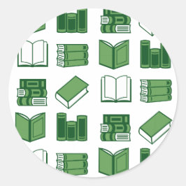 Adesivo Padrão de Leitura e Escrevendo do Livro Verde