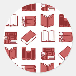 Adesivo Padrão de Leitura e Escrevendo do Livro Vermelho
