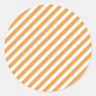 Adesivo Padrão de listras diagonais laranja e branco