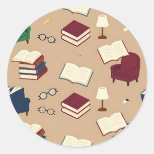 Adesivo Padrão de Livros de Cantinho de Leitura Aconchegan
