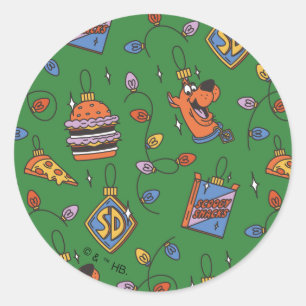 Adesivo Padrão de Luzes de Lanche de Férias do Scooby-Doo