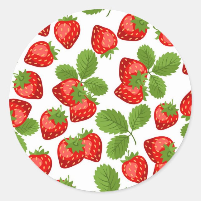 Adesivo Padrão de morango (Frente)