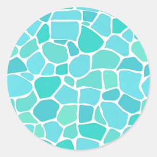 Adesivo Padrão de Mosaico de Vidro Marinho Turquesa Água