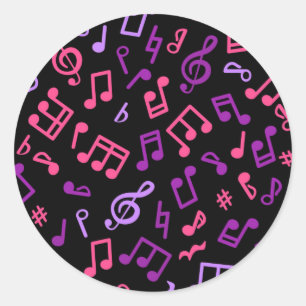 Adesivo Padrão de música