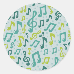 Adesivo Padrão de música