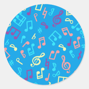 Adesivo Padrão de música