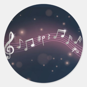 Adesivo Padrão de música