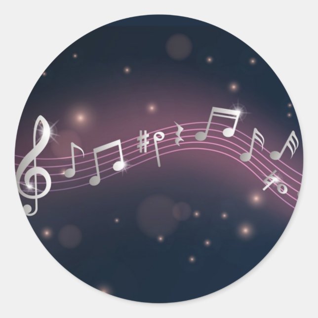 Adesivo Padrão de música (Frente)