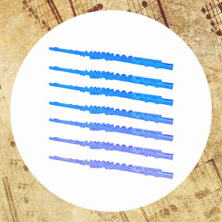 Adesivo Padrão de Ombre Azul Flutes