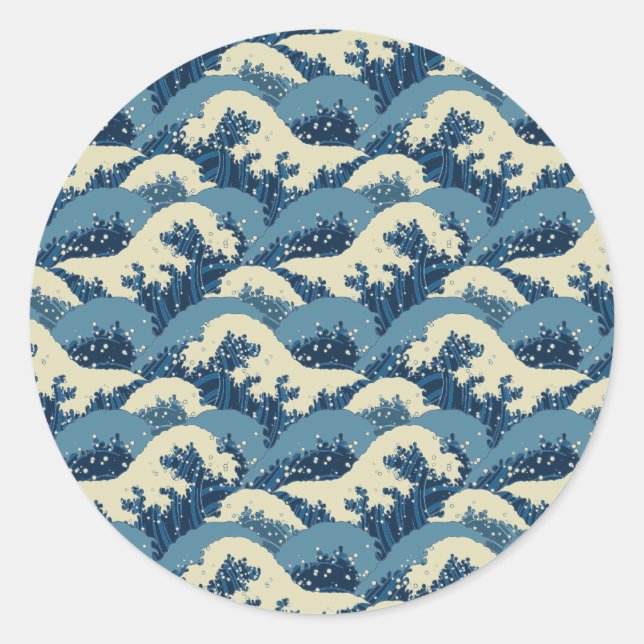 Adesivo Padrão de onda japonês (Frente)