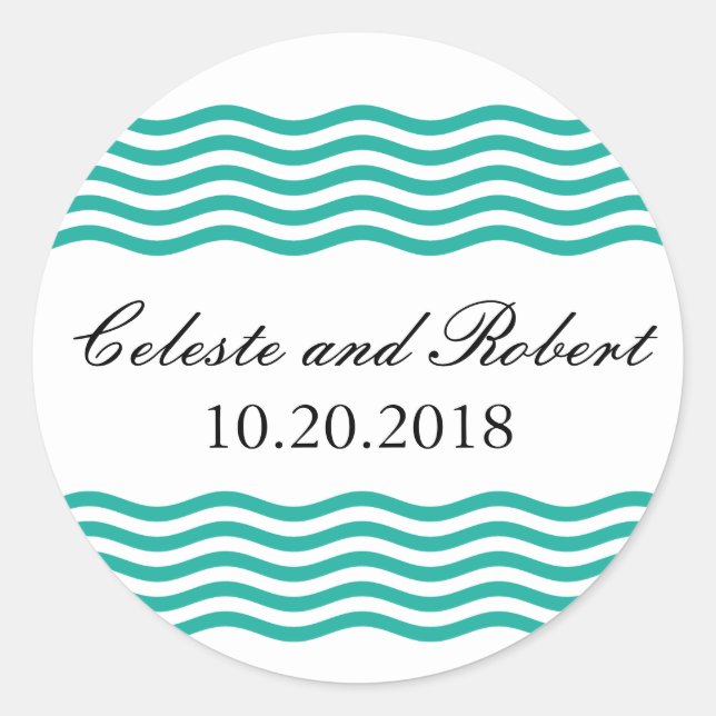 Adesivo Padrão de Ondas Náuticas Modernas (Frente)