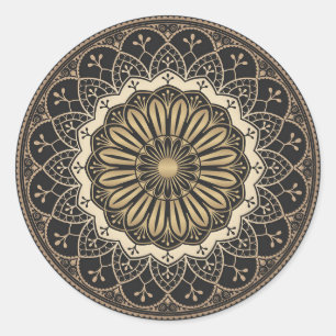 Adesivo padrão de Ouro arabesque mandala 