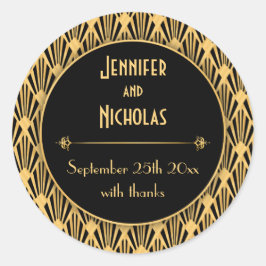 Adesivo Padrão de Ouros Geométricos de Arte Vintage Deco