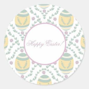 Adesivo Padrão de Ovos de Páscoa Pastel Damask