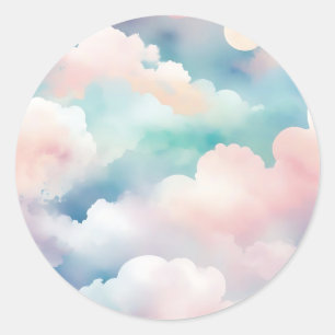 Adesivo Padrão de Paisagem de Aquarela de Pastel