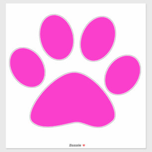 Adesivo Padrão de Pegadas Rosa Quente Personalizado Fofo 