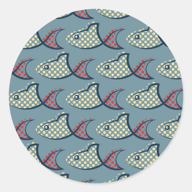 Adesivo Padrão de Peixe bolinhas (Frente)