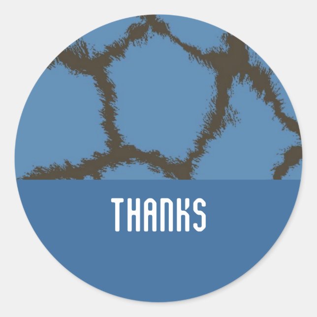 Adesivo Padrão de Pele de Girafa Azul (Frente)