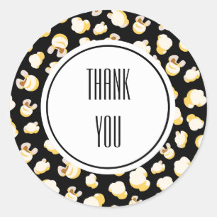 Adesivo Padrão de pipoca branca e preta personalizado