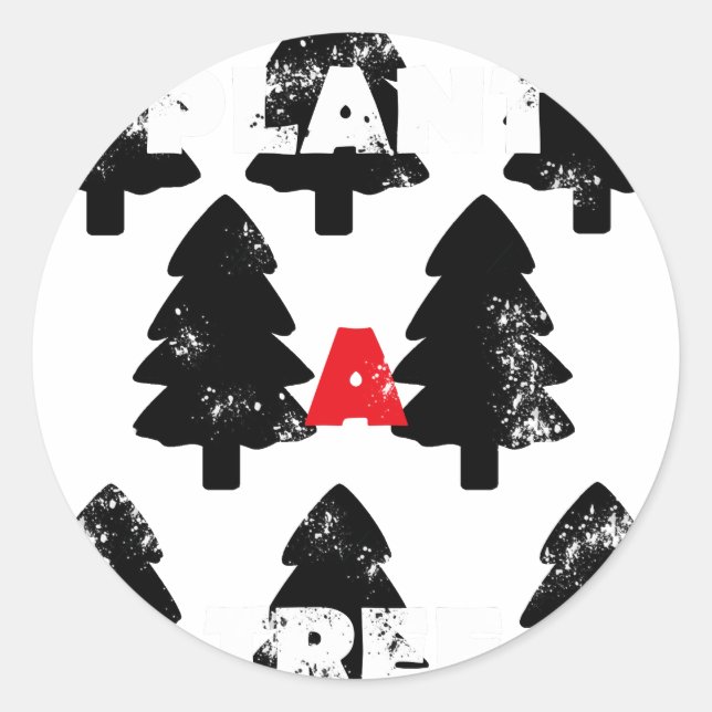 Adesivo Padrão de plantar uma árvore (Frente)