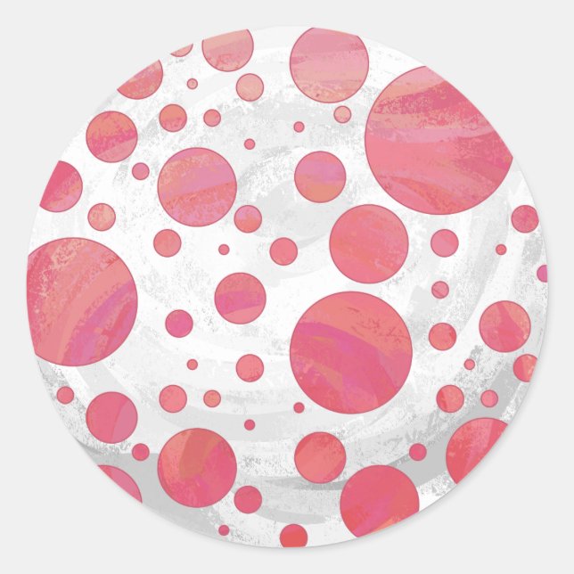 Adesivo Padrão de ponto de espiral de salmão (Frente)