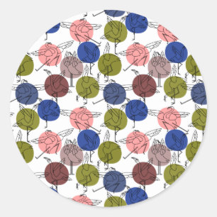 Adesivo Padrão de poses de ioga   Padrão sem costura de io