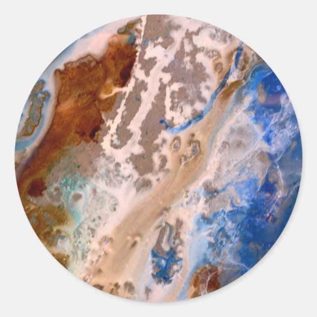 Adesivo padrão de praia abstrato sandy padrão de água (Frente)