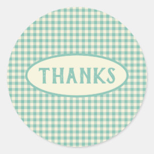 Adesivo Padrão de Quadro de Verificação Azul Vintage Pe