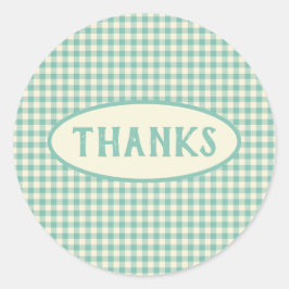 Adesivo Padrão de Quadro de Verificação Azul Vintage Perso