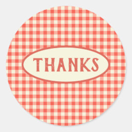 Adesivo Padrão de Quadro de Verificação Vermelho da Trendy