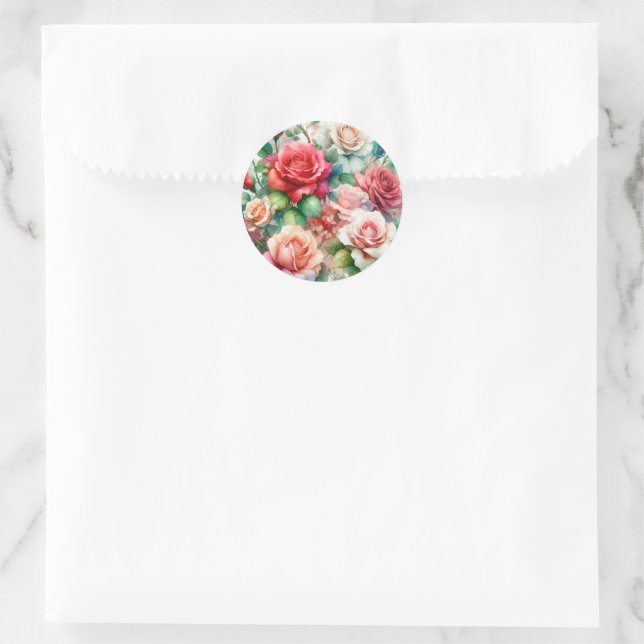 Adesivo Padrão de Rosa Caprichosa (Bolsa)