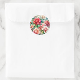 Adesivo Padrão de Rosa Whimsical