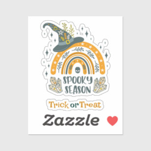 Adesivo Padrão de símbolos de Dia das Bruxas