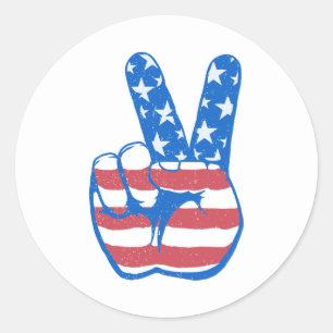 Adesivo Padrão de Sinalizador da Peace American