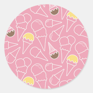 Adesivo Padrão de Sorvete de Verão