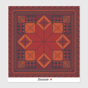 Adesivo Padrão de tatreez dos bordados tradicionais da Pal