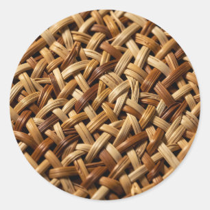 Adesivo Padrão de Textura de Trama de Vime de Rattan Natur