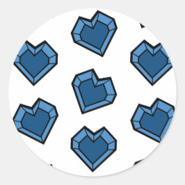 Adesivo Padrão de trava cardíaca azul-gemstone Marinho esc