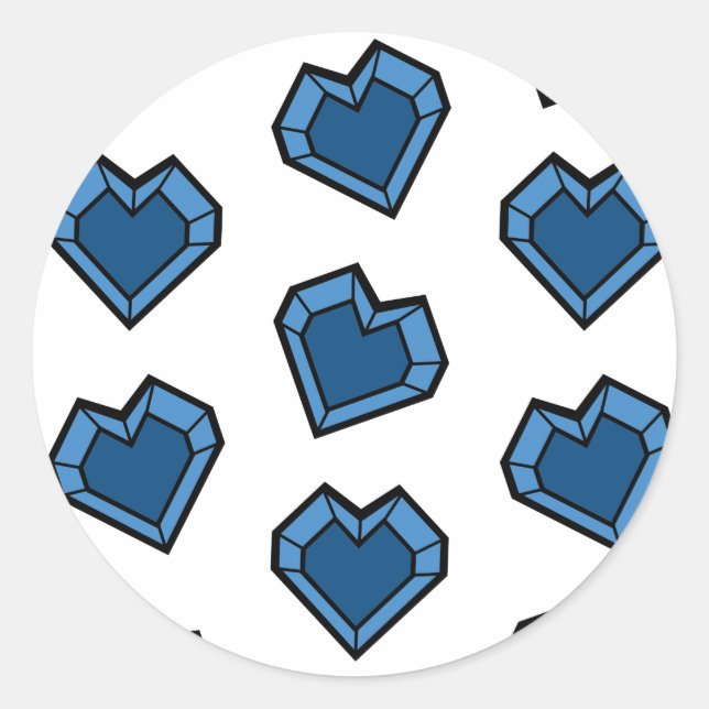 Adesivo Padrão de trava cardíaca azul-gemstone Marinho esc (Frente)
