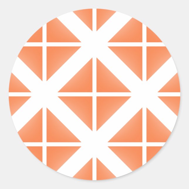 Adesivo Padrão de Triângulo de Trendy Laranja (Frente)