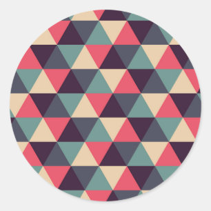 Adesivo Padrão De Triângulo Teal E Rosa