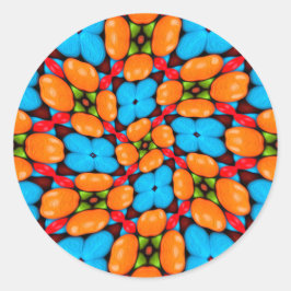 Adesivo Padrão de Variação Floral Colorida