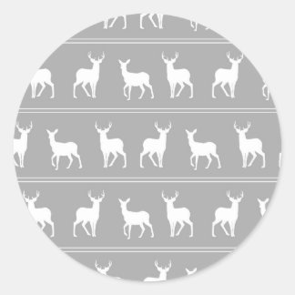 Adesivo Padrão de veado branco e de trapo nas Cinzas