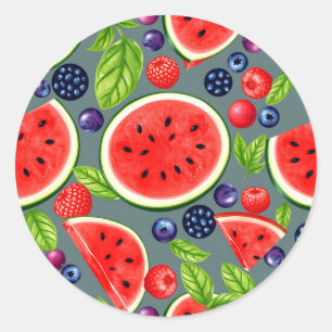 Adesivo Padrão de Verão Melancia Berry